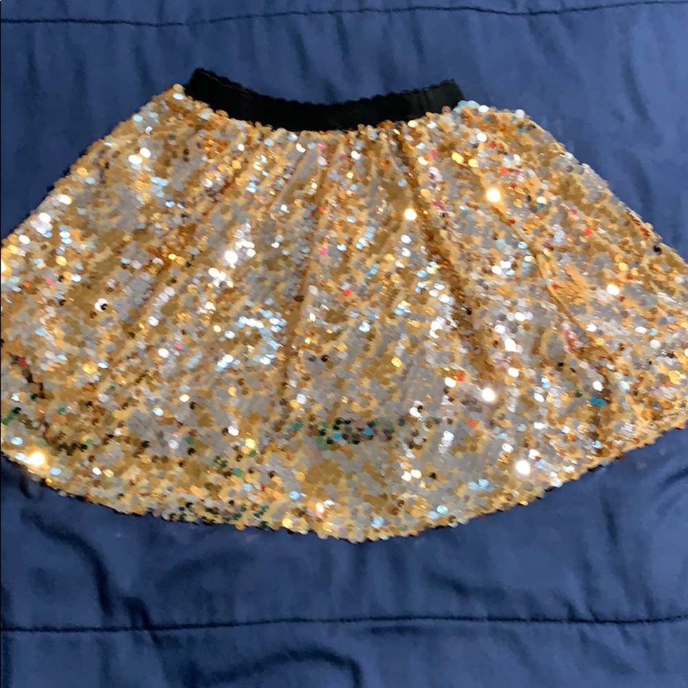 Gold sequin skirt